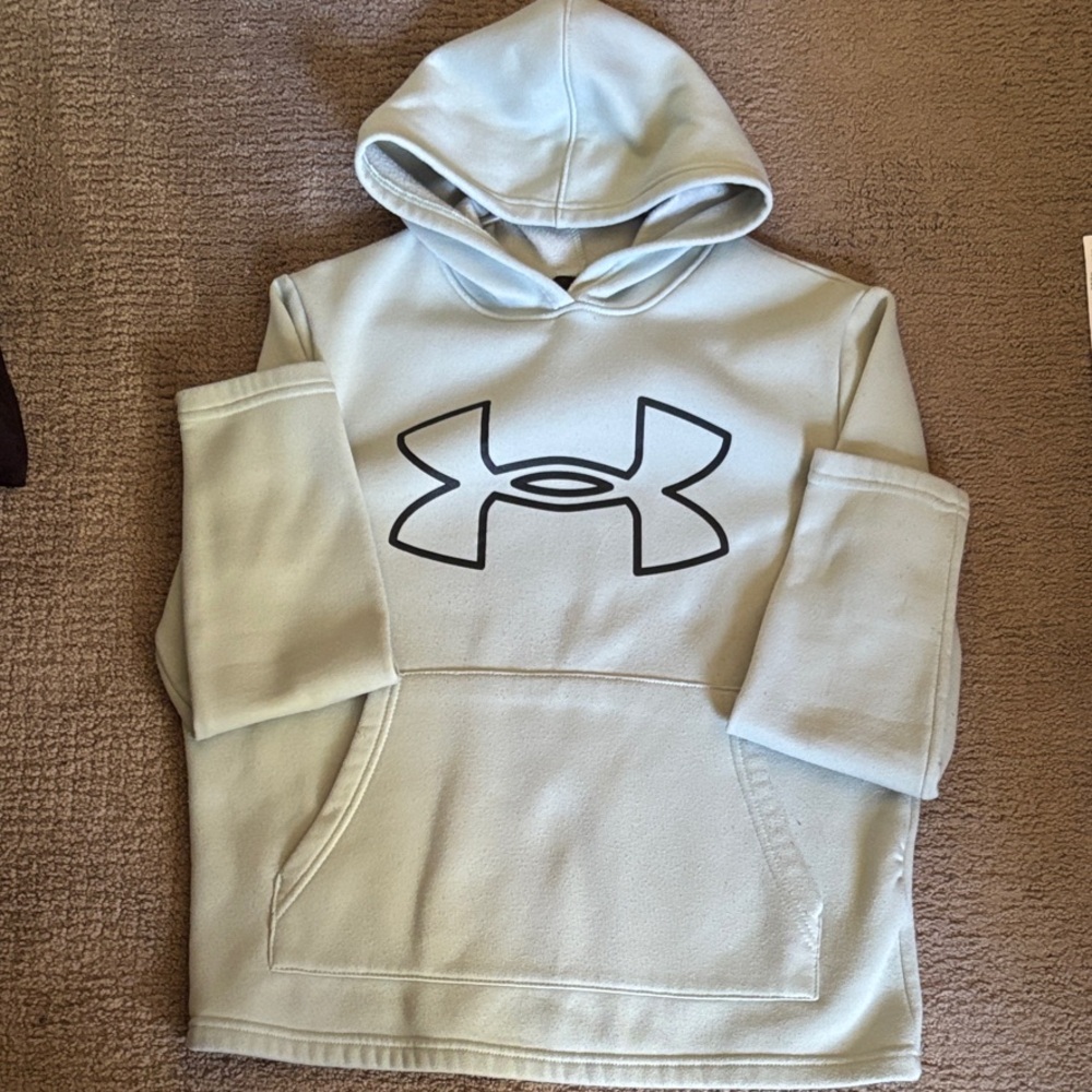 Under Armour Light Green Hoodie with Black Logo